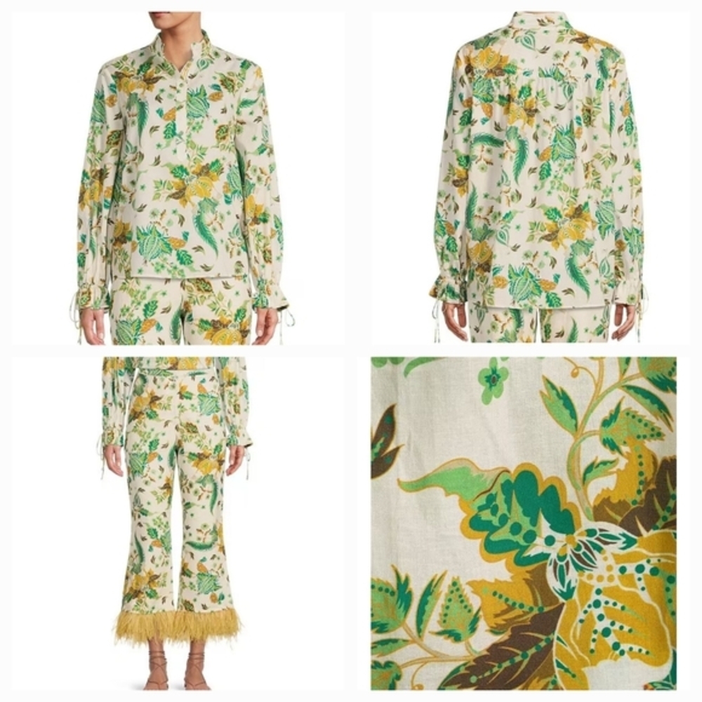 NWT Antonio Melanie Floral Pants  Matching Set Sz L - Picture 3 of 15